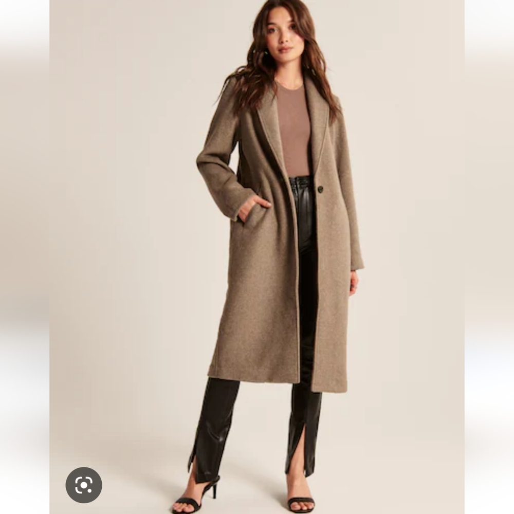 Abercrombie Wool-Blend Double Cloth Coat. XXSPetite
